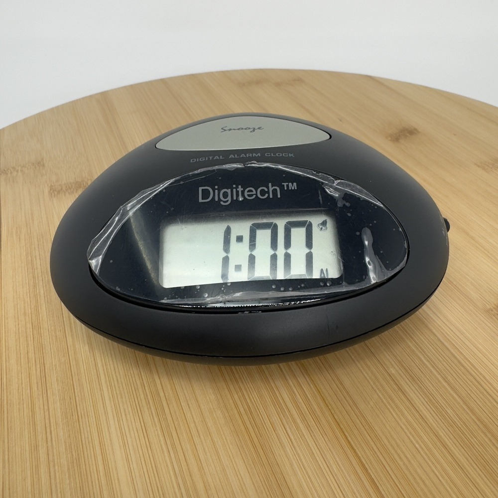DigiTech‎ CC502 LCD Alarm Clock Oval Digital Battery Operated Gray